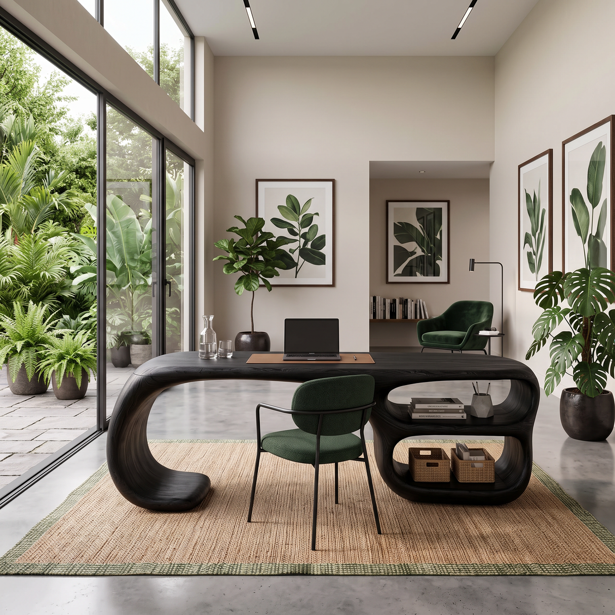 Contemporary Freeform Executive Desk Home Office Studio