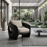 Luxury Sculptural Wooden Armchair For Reading Nook