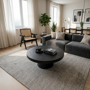 Round Wood Coffee Table For Reading Nook
