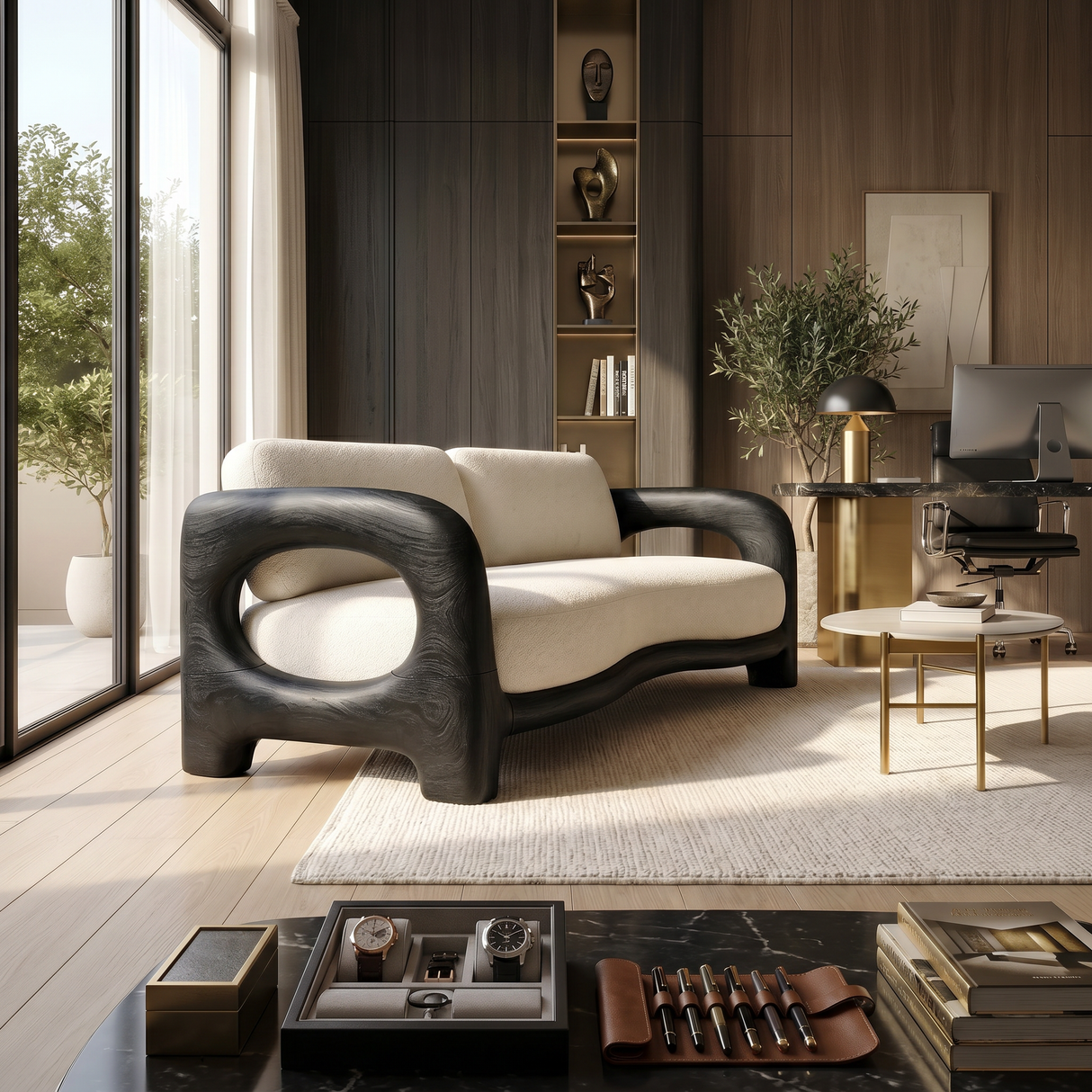 Organic Loop Frame Sofa Luxury Modern Residence