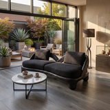Modern Wooden Accent Sofa For Luxury Commercial Lobby Seating