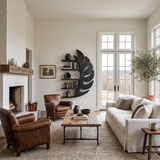 Contemporary Wooden Leaf Shape Floating Bookshelf For Home Decor
