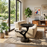 Handmade Sculptural Wooden Side Table For Cozy Space