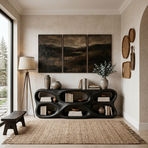 Organic Sculptural Console Table For Designer Entryway