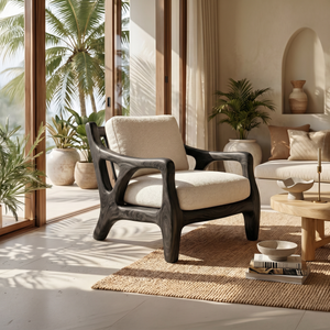 Luxury Resort Style Wooden Lounge Chair Poolside Patio