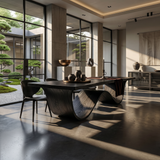 Sculptural Dining Table For Tropical Dining Space