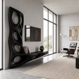 Modern Sculptural TV Wall Console For Living Room Decor