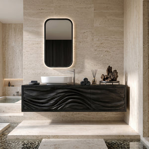 Contemporary Sculpture Floating Bathroom Vanity For Luxury Bathroom