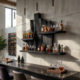 Rustic Wall WineStand For Dining Lounge Bottle Showcase Unit