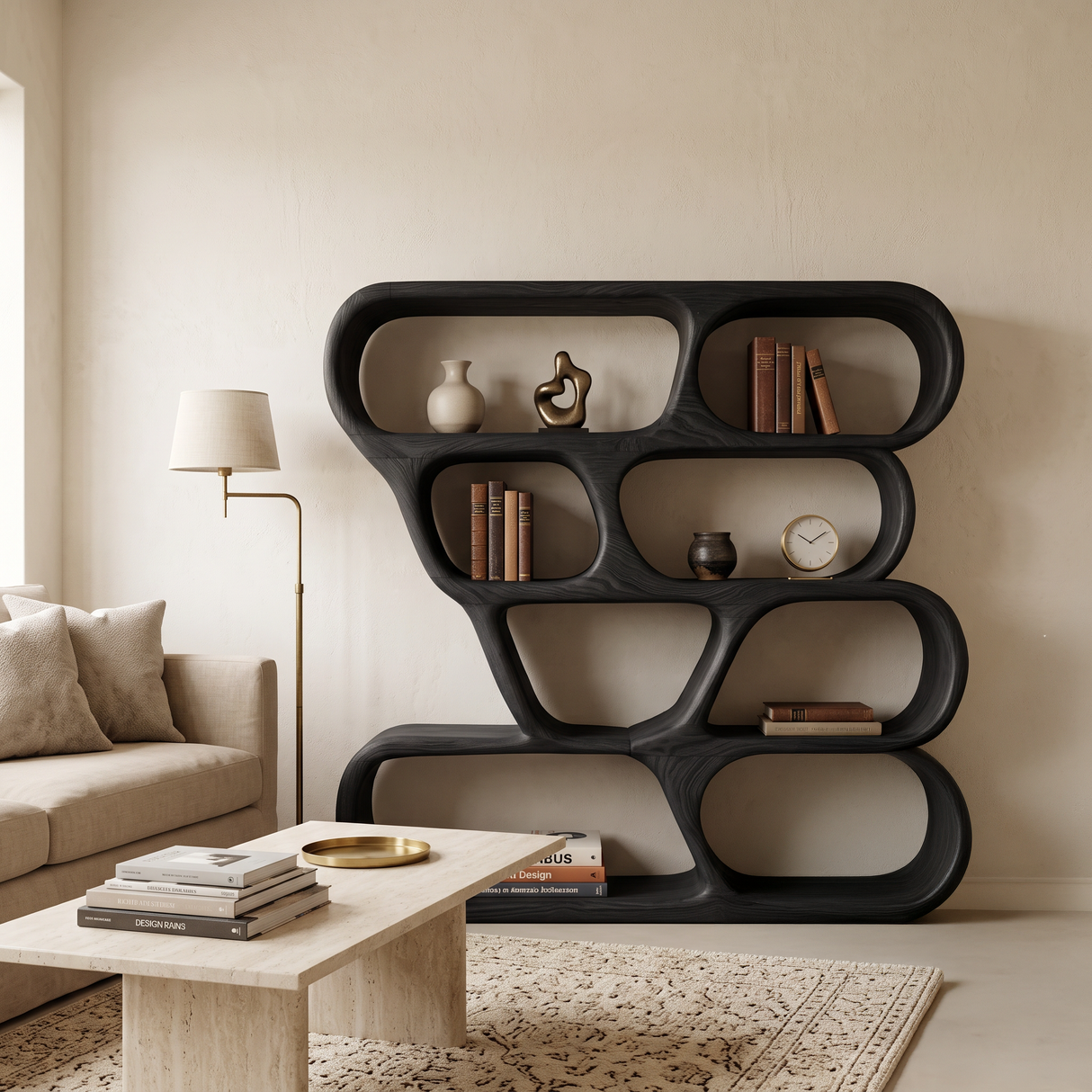 Modern Curved Shelf For Holiday Decoration