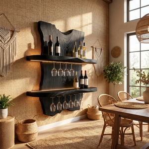 Mid Century Decorative Wine Holder For Home Bar Interior
