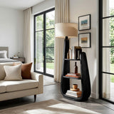 Mid Century Floor Lamp With Unique Integrated Shelving For Interior