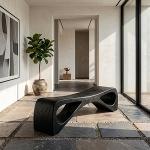 Organic Wooden Outdoor Bench For Landscape Garden