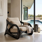 Luxury Frame Sculptural Armchair For Reading Nook