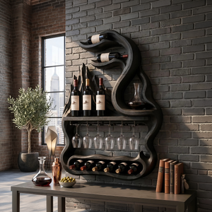 Mid Century Mountain Form Wine Holder For Dining Room