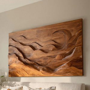 Large Abstract Wood Landscape Wall Art For Wall Decor