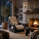 Organic Armchair Smooth Curved For Living Room