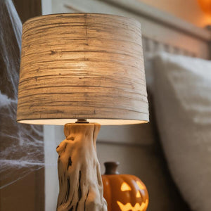 Rustic Halloween Wooden Table Lamp For Bedroom Or Living Room