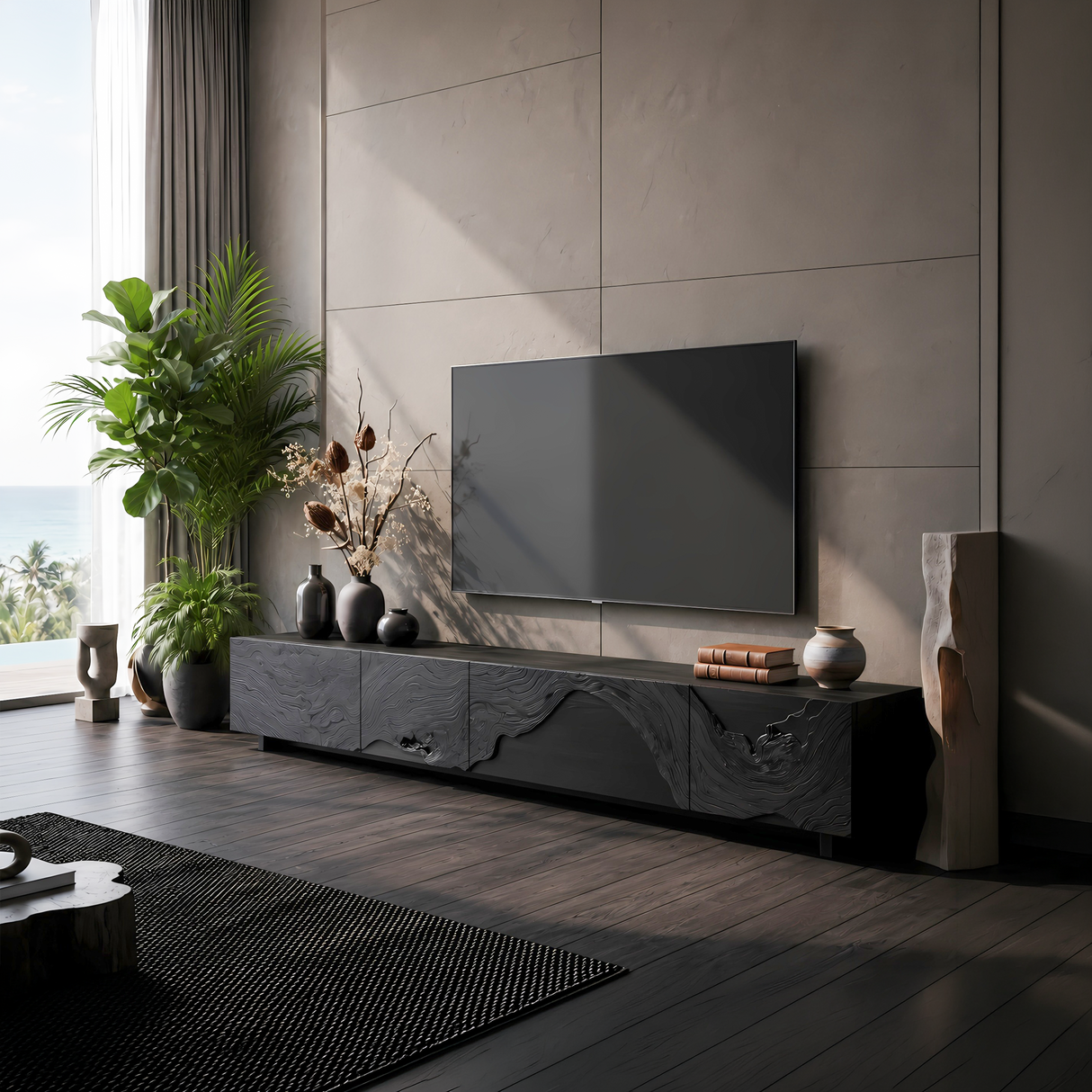 Mid Century TV Console For Stylish Living Room