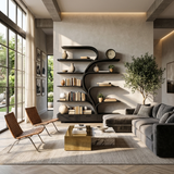 Organic Natural Wood Bookshelf Branch Shape For Home Decor