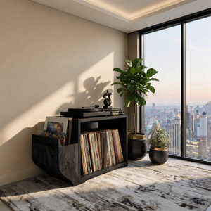 Modern Record Storage Cabinet Urban Penthouse