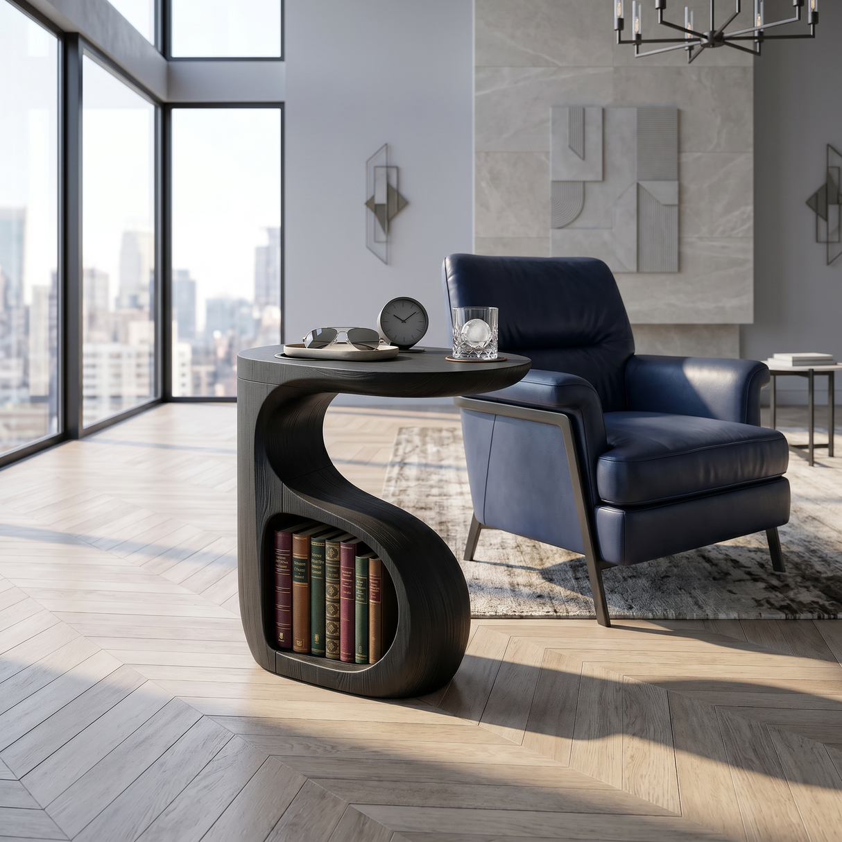 Modern Organic End Table For Open Living Space