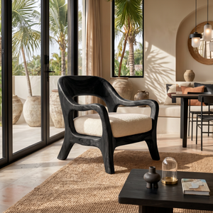 Organic Modern Statement Chair Luxury Living Space