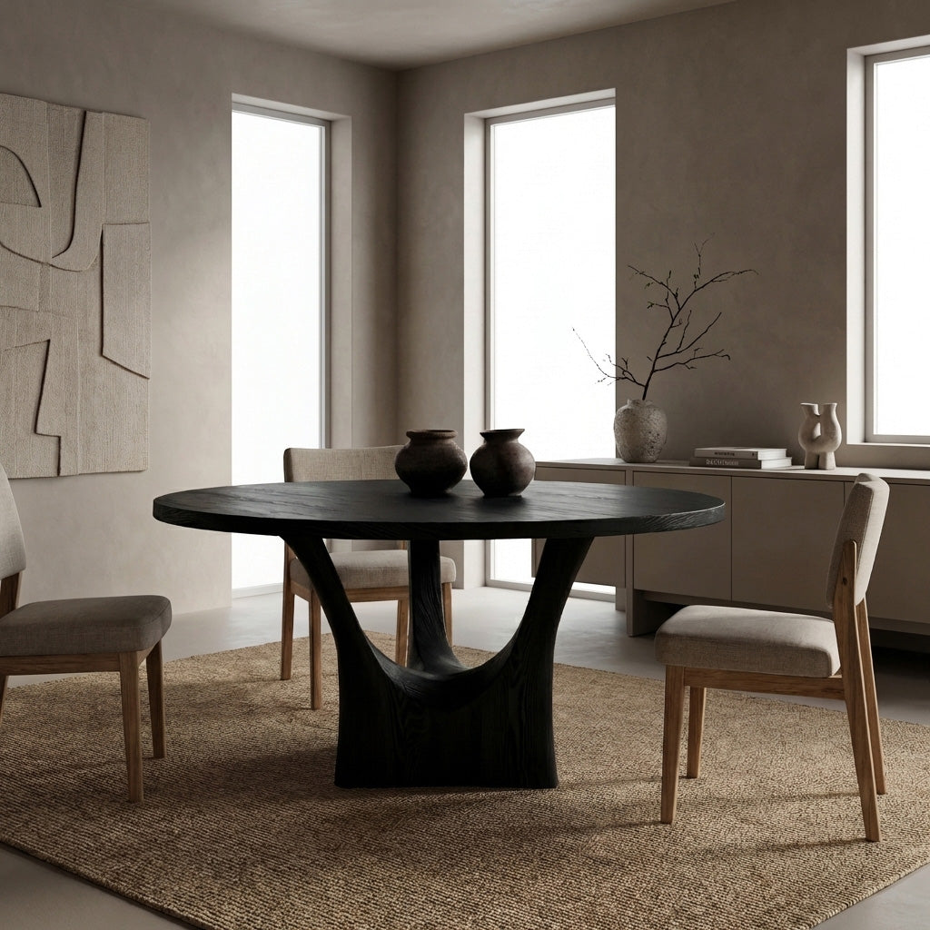 Modern Round Sculptural Dining Table For Kitchen Furniture