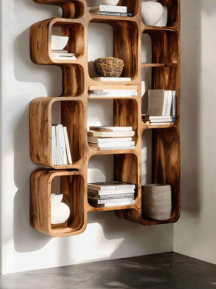Modern Bookshelf With Integrated Compartments For Living Room