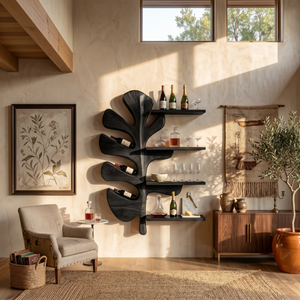 Modern Wall Wine Rack For Dining Room Bottle Accent Storage