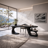 Modern Curved Shelf Desk Home Office Apartment