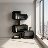 Handcrafted Sculptural Wooden Storage Unit For Spa Decor