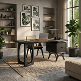 Organic Live Edge Executive Desk Modern Office