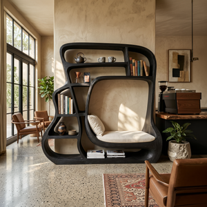 Minimalist Storage Bookcase For Modern Bedroom Interior
