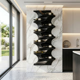 Contemporary Natural Wood Wine Rack For Dining Room Wall Display