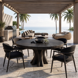 Modern Round Dining Table Organic Cluster Pedestal For Contemporary Kitchen