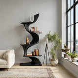 Organic Modern Natural Wood Bookshelf For Home Decor Corner