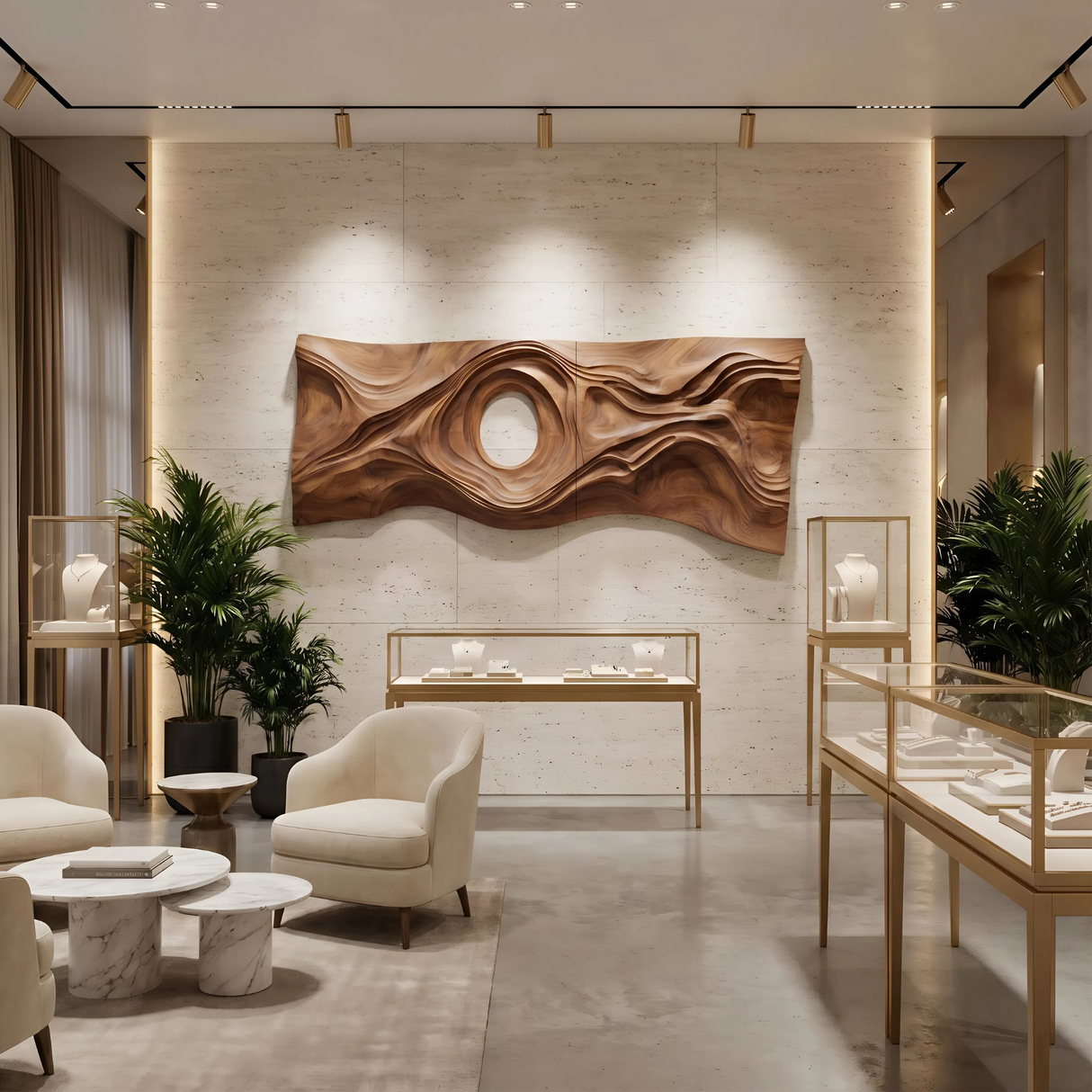 Modern Abstract Relief Wall Sculpture Panel For Entryway