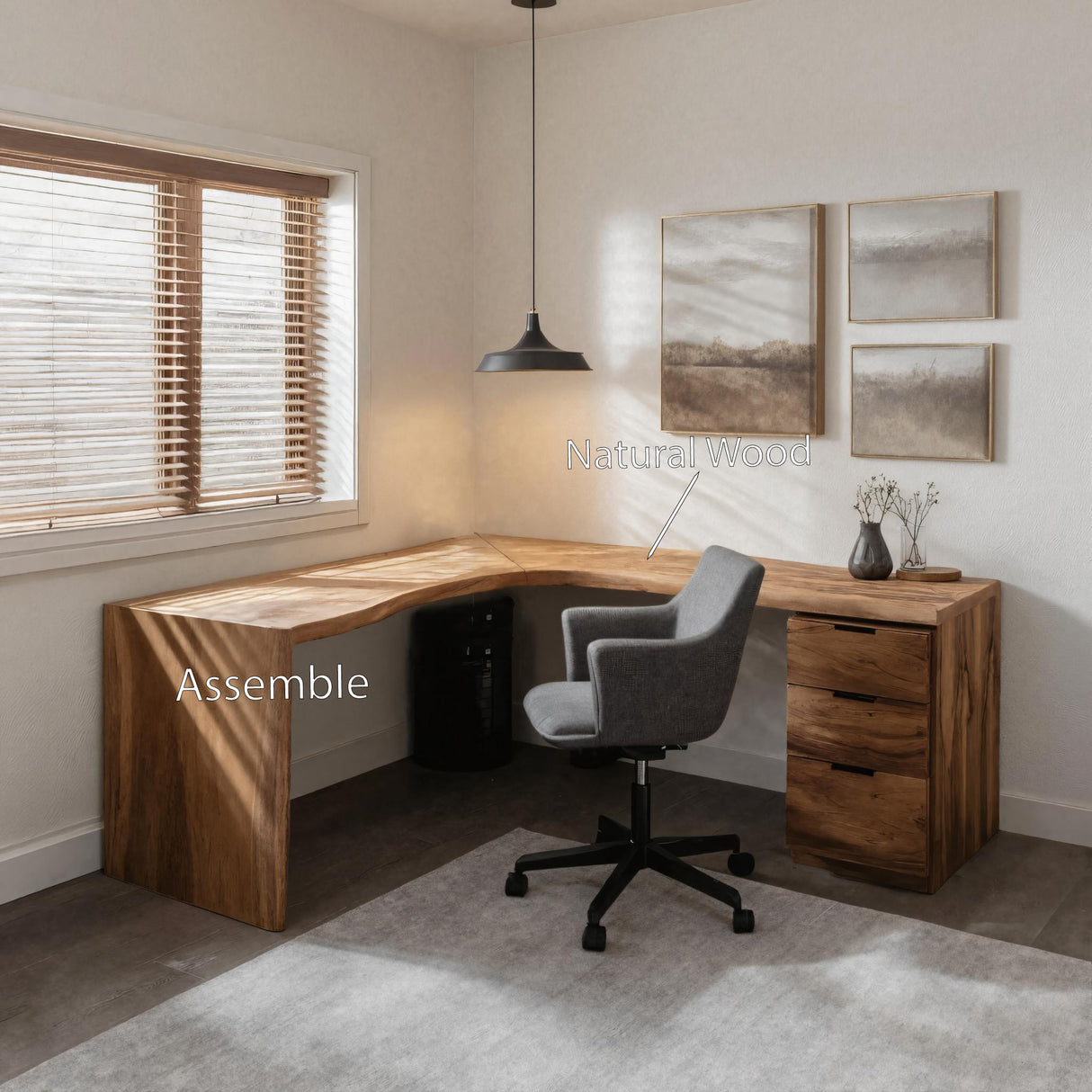 Modern L Shaped Corner Desk For Home Office Furniture