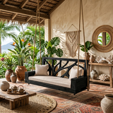 Scandinavian Branch Back Swing Sunroom Interior Lounge Space