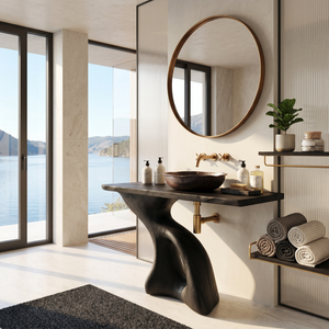 Rustic Solid Vanity For Vintage Bathroom Styling