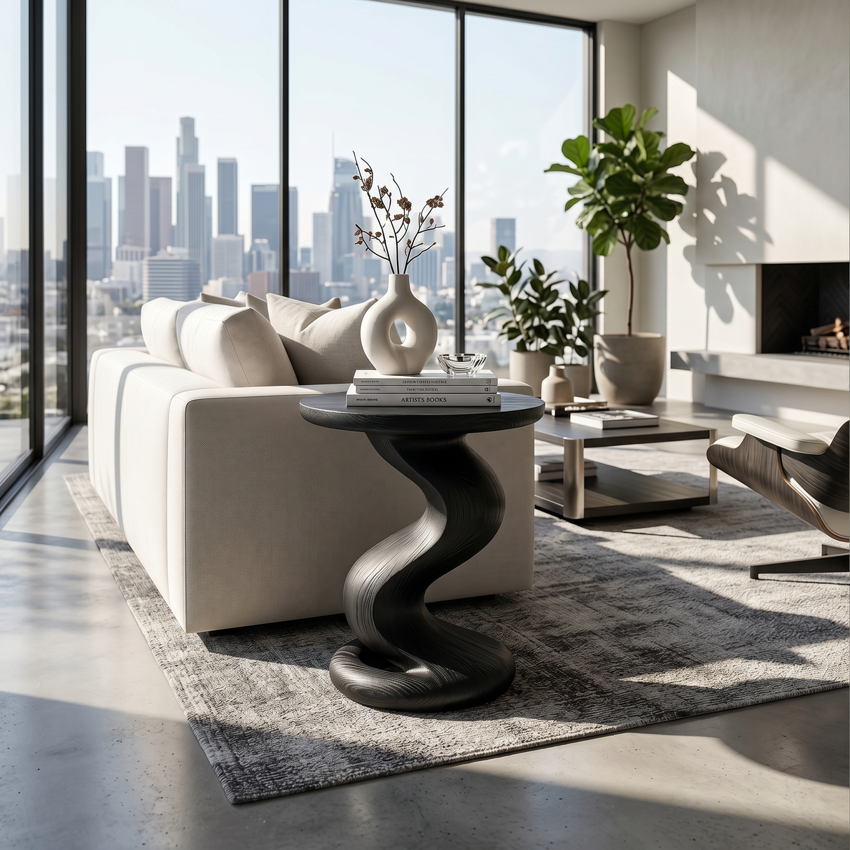 Minimalist Flow Side Table Elegant Living Room