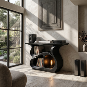 Modern Record Storage Cabinet For Music Lounge Space