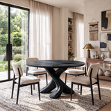 Modern Round Dining Table With Unique Base For Open Dining Space