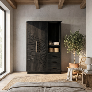 Modern Artistic Form Armoire For Open Lounge Bedroom