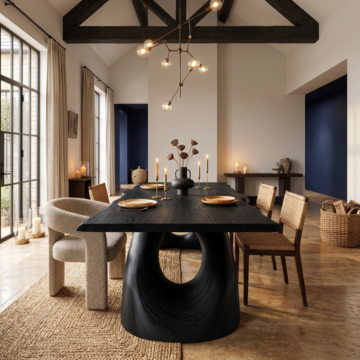 Modern Live Edge Dining Table For Open Concept Dining