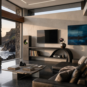 Minimalist Organic TV Stand For Apartment Interior Design
