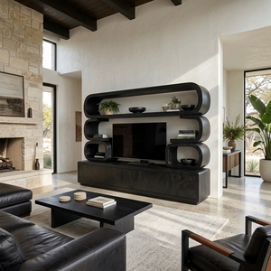Contemporary Wooden TV Cabinet For Home Living Space
