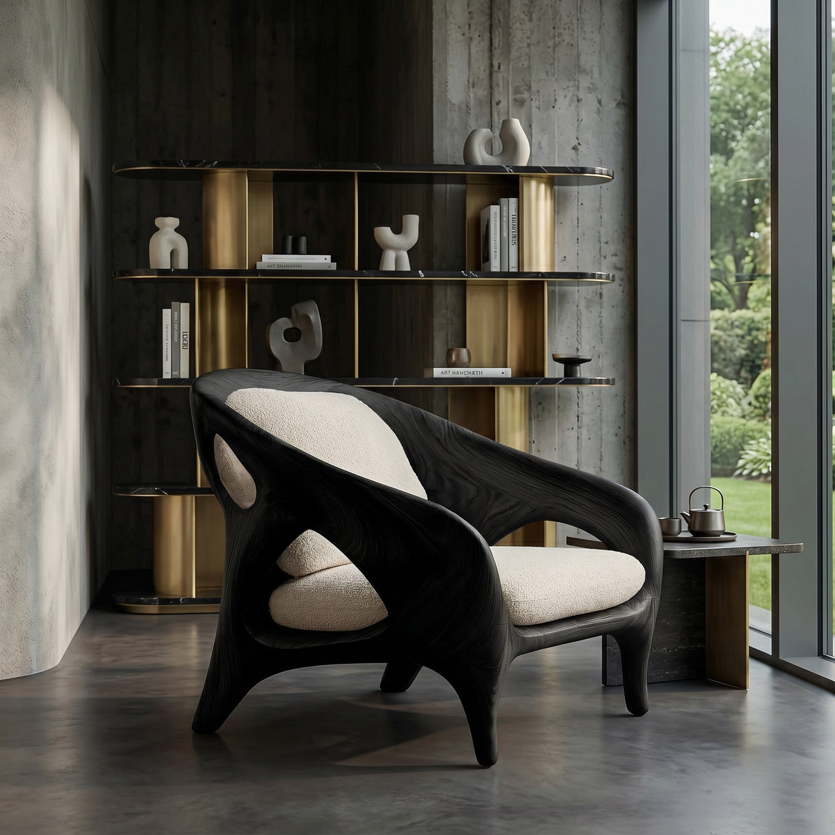 Organic Sculptural Armchair For Living Room