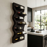 Contemporary Wooden Wine Rack For Dining Room Wall Storage